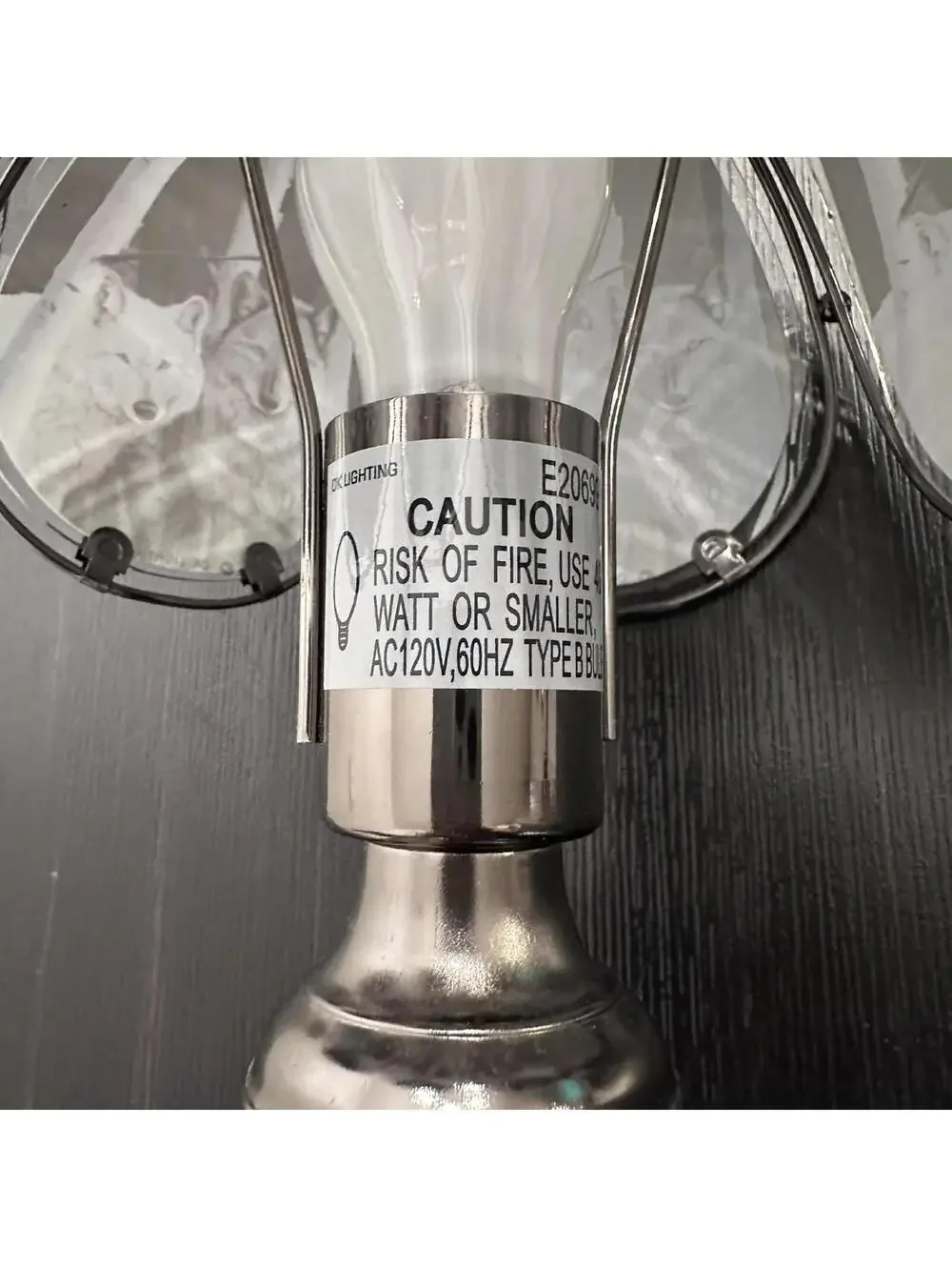 Wolf Touch Lamp Dimmable Accent Table Lamp Night Light Gothic Fantasy EUC